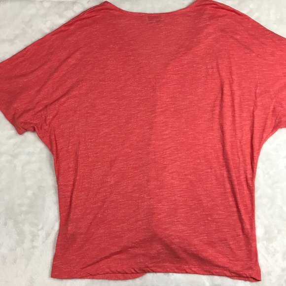 Juicy‎ Couture Viscose Blend V-Neck Short Sleeve Blouse Women's Large Faux Tie - Picture 7 of 9